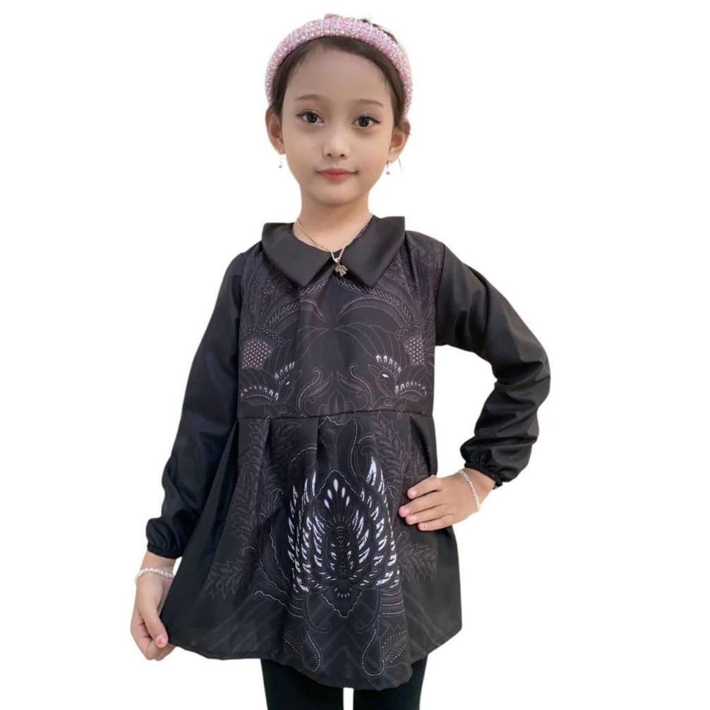 Promo Batik Anak Blus Batik Anak Perempuan Usia 2-15 Tahun Sd - Smp Lengan Panjang Atasan Batik Anak