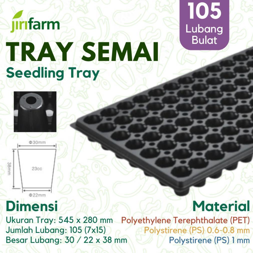 Promo Cod Jirifarm - Tray Semai Bulat 105 Lubang - Tebal 0.8 Mm Bahan Ps Pet Potray Seeding Murah Te
