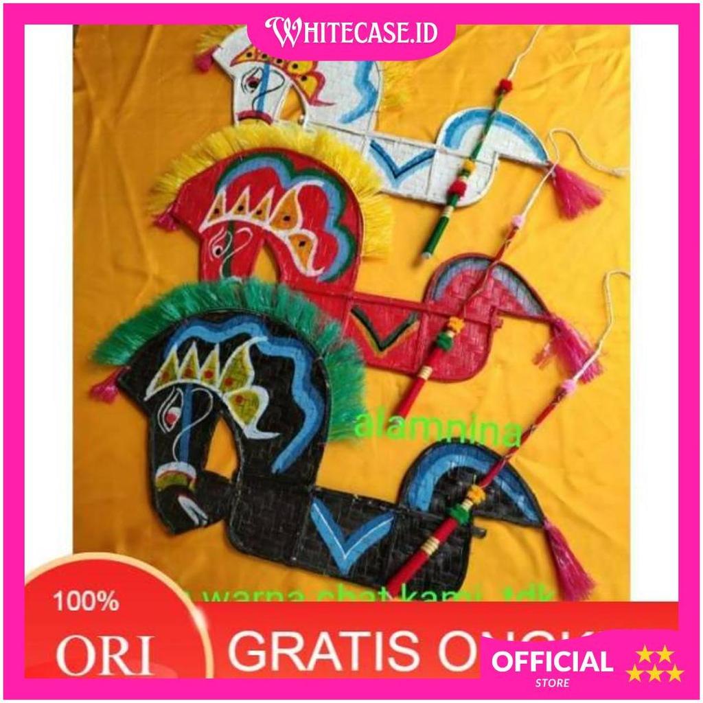 Kuda lumping jaranan 78cm dan cambuk promo kuda lumping mainan anak anak sd murah XN