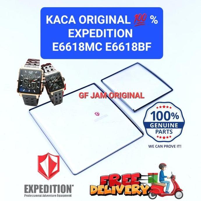 KACA JAM TANGAN EXPEDITION E6618MC E6618BF E 6618 MC ORIGINAL 100%