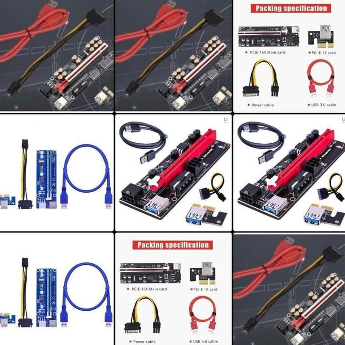 PCI-E PCIE Riser Card 009S Plus 006C VER018PRO 4-8-12 Kapasitor
