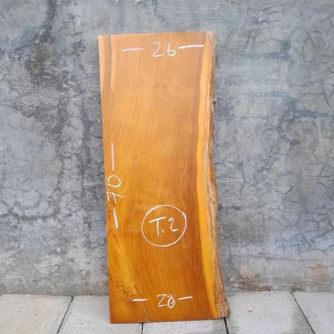 Papan Ambalan Meja Konsol Kayu Jati Asli Natural Prefinished A2 70cm
