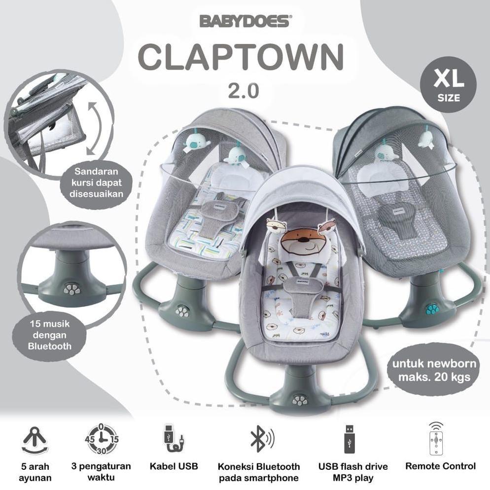 Ayunan Bayi BabyDoes Claptown | Ayunan Elektrik Bayi Baby | Bouncer Cocolatte Weeler Snuggli 2.0 wit