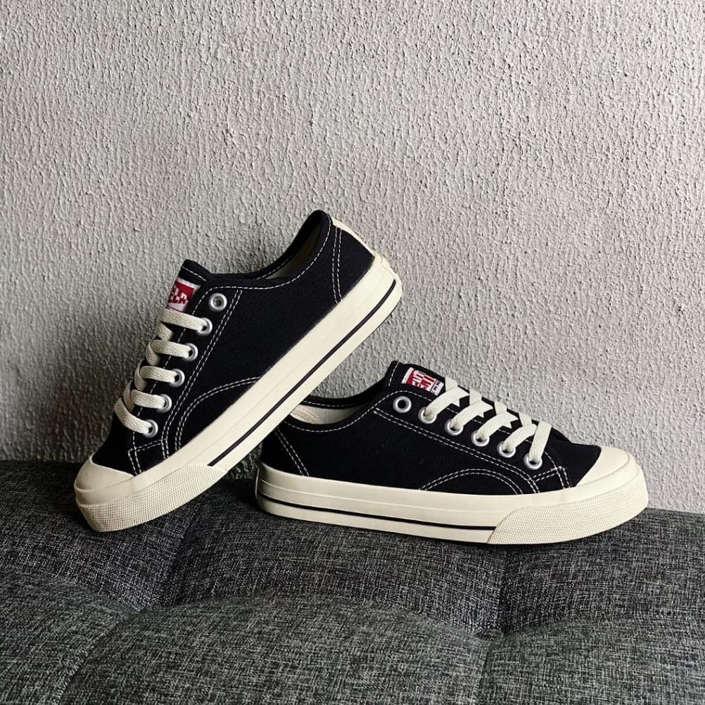 HOT PRODUCT (Bonus Kaos Kaki)Sepatu Ventela Besic Low Black Natural / Sepatu Sneakers Pria Wanita / 