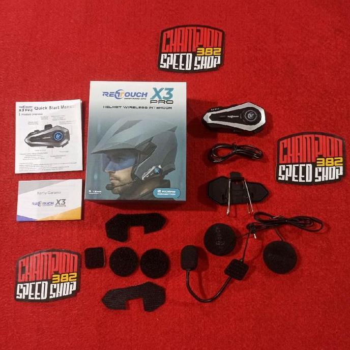 TERMURAH - Intercom Interkom Helm ReTouch X3 PRO Helmet Wireless Intercom Original
