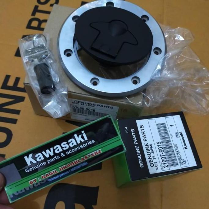 tutup tangki + kunci ninja r ninja ss ninja rr old new ninja rr