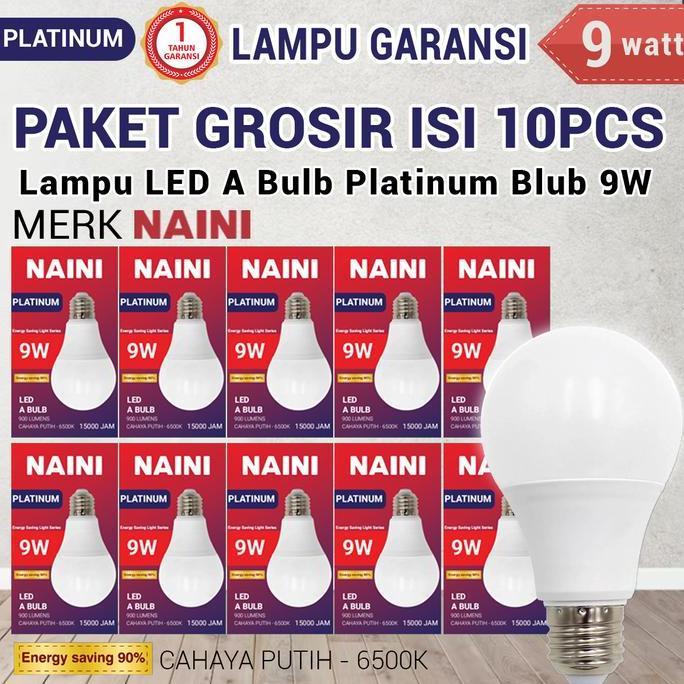 Cod Paket Usaha Grosir 10Pcs Bergaransi Lampu Led Bohlam Platinum Blub 5W 7W 9W 12W 18W 21W 25W Puti