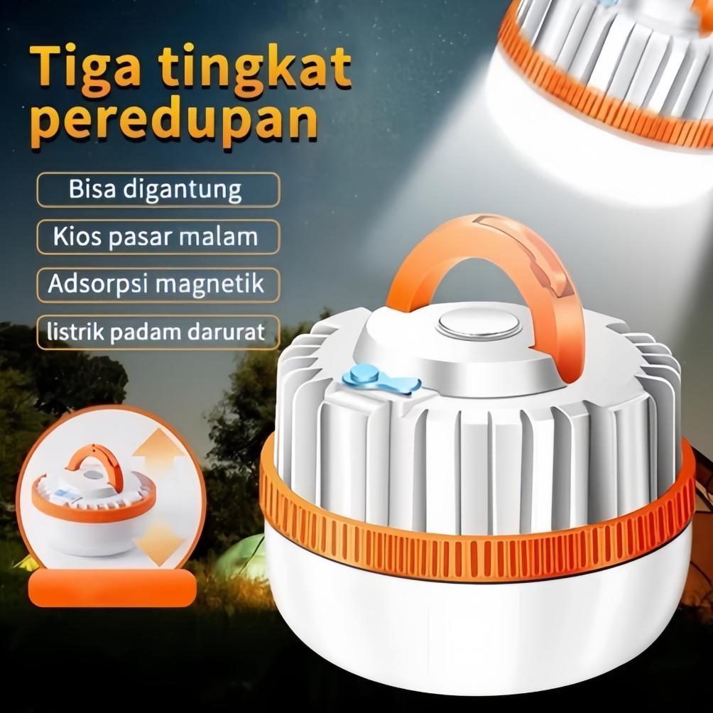 Lampu Camping LED Emergency Super Terang Tahan Lama 68 Jam Cas TypeC