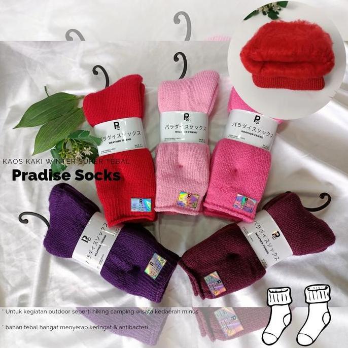 Super- Kaus Kaki Winter Wool Halus Lembut Super Tebal (Anti Bakteri) Pria Dan Wanita Kaos Kaki Impor