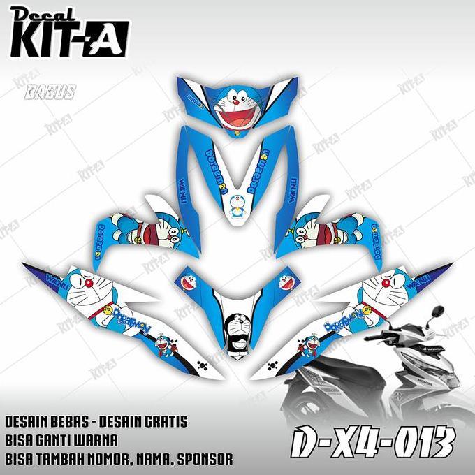 Decal New Beat Street Doraemon Biru Striping Stiker New Beat cbs