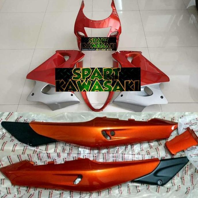 Body fairing fering atas bawah depan belakang Ninja RR old 150 Oren