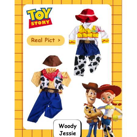 Terbaru Kostum Anak Toy Story Free Topi/ Kostum Koboi Woody Cowok / Baju Koboi Jessie Anak Bayi