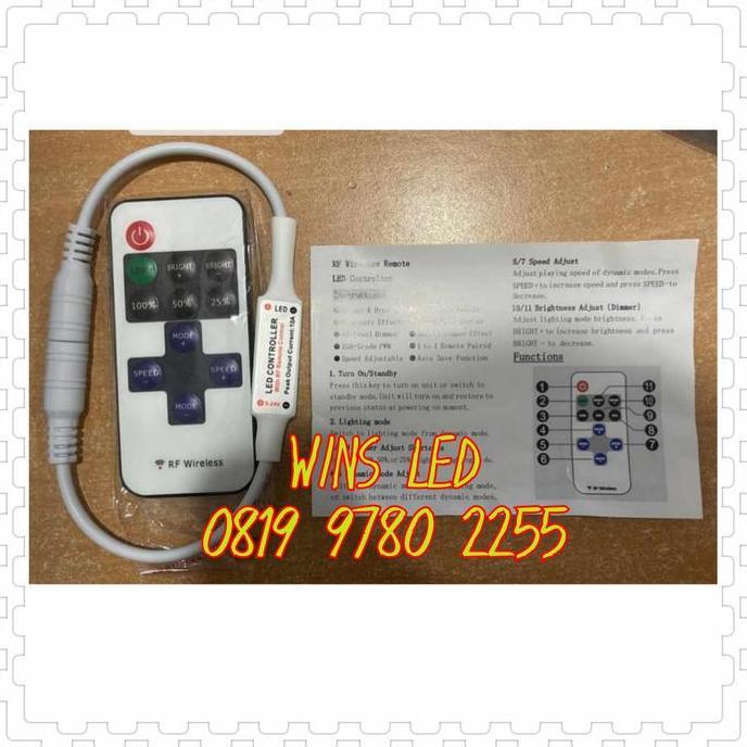 Controller Led Strip Dc Dimmer Strip Led Dc 5-24V Controler Dc Remote Terbaru