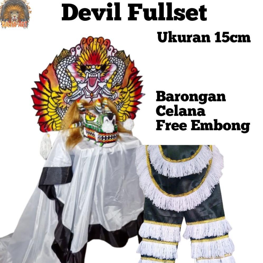 Barongan Devil Putih (Casper) Kayu Dan Karpet Talang