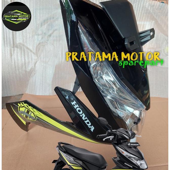 Full Set Tameng Body Depan Honda beat Fi ESP 2016 2017 2018 Hitam