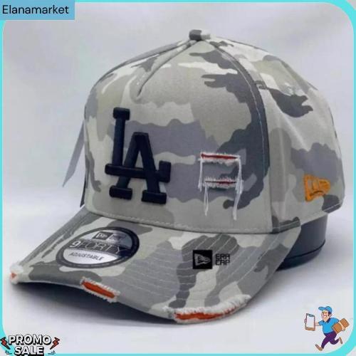 Topi Baseball Camo Ny Pria Wanita Topi Sobek Ny Unisex Bisa Cod Best Seller