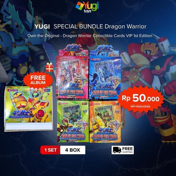 Rembosyah - Yugi Dragon Warrior Vip 1 Set 4 Box Kartu Koleksi Edisi Awal Collectible Cards