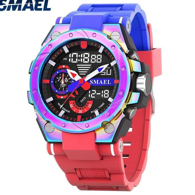 Vromdakar - Jam Tangan Analog Digital Pria Wanita SPORT Merk SMAEL Digital 8060