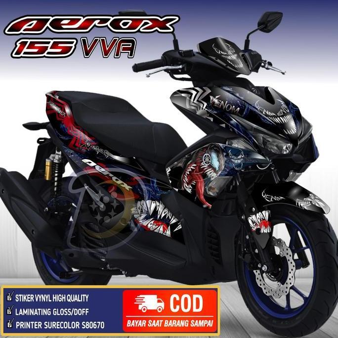 Decal Aerox 155 VVA Lama Striping AEROX 155 Lama Stiker Aerox 155 Old Venom