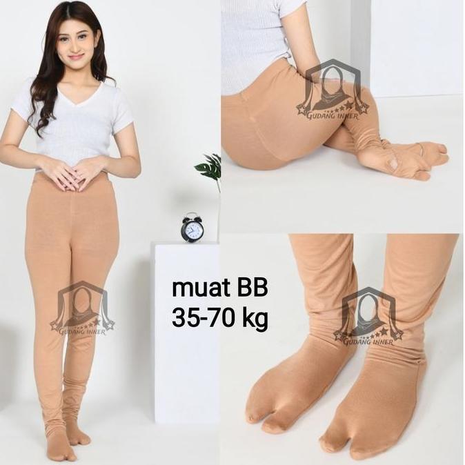 Ivora.magadea - Legging Wudhu Jempol Bahan Spandek Kaos Premium Slim-fitting Nyaman