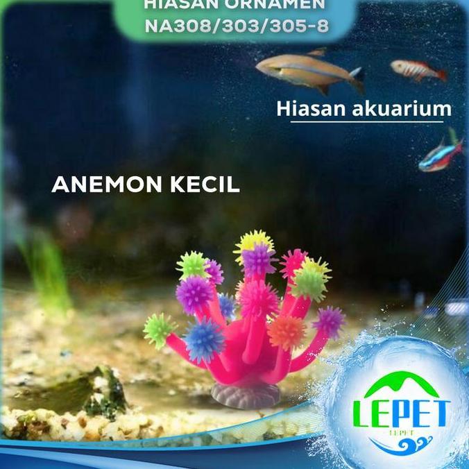 opaljavanes99  - lepet hiasan aquarium na308/303/305-8 anemon kecil hiasan jelly silikon aquarium