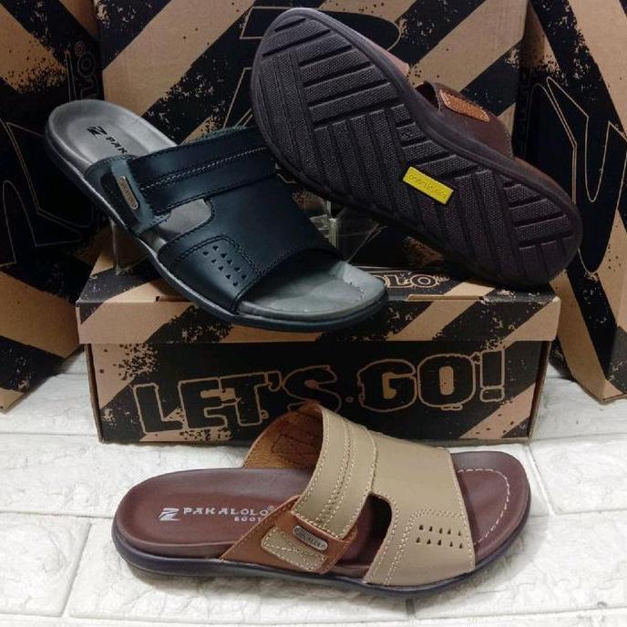 Slip On Pria Sandal Selop Kulit Pakalolo Piramid 05 Original