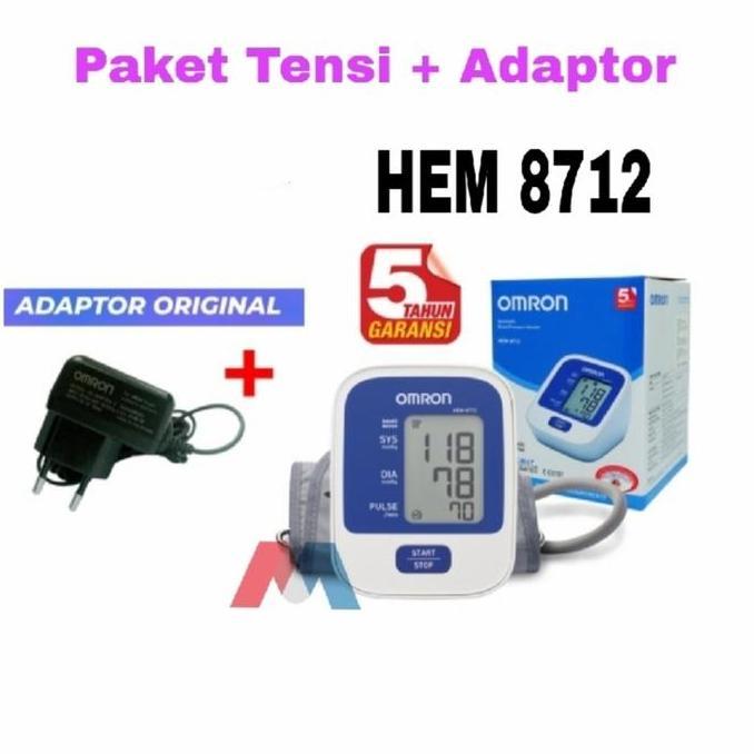 Tensi Tensimeter Digital Omron HEM 8712 Blood Pressure + Adaptor Omron