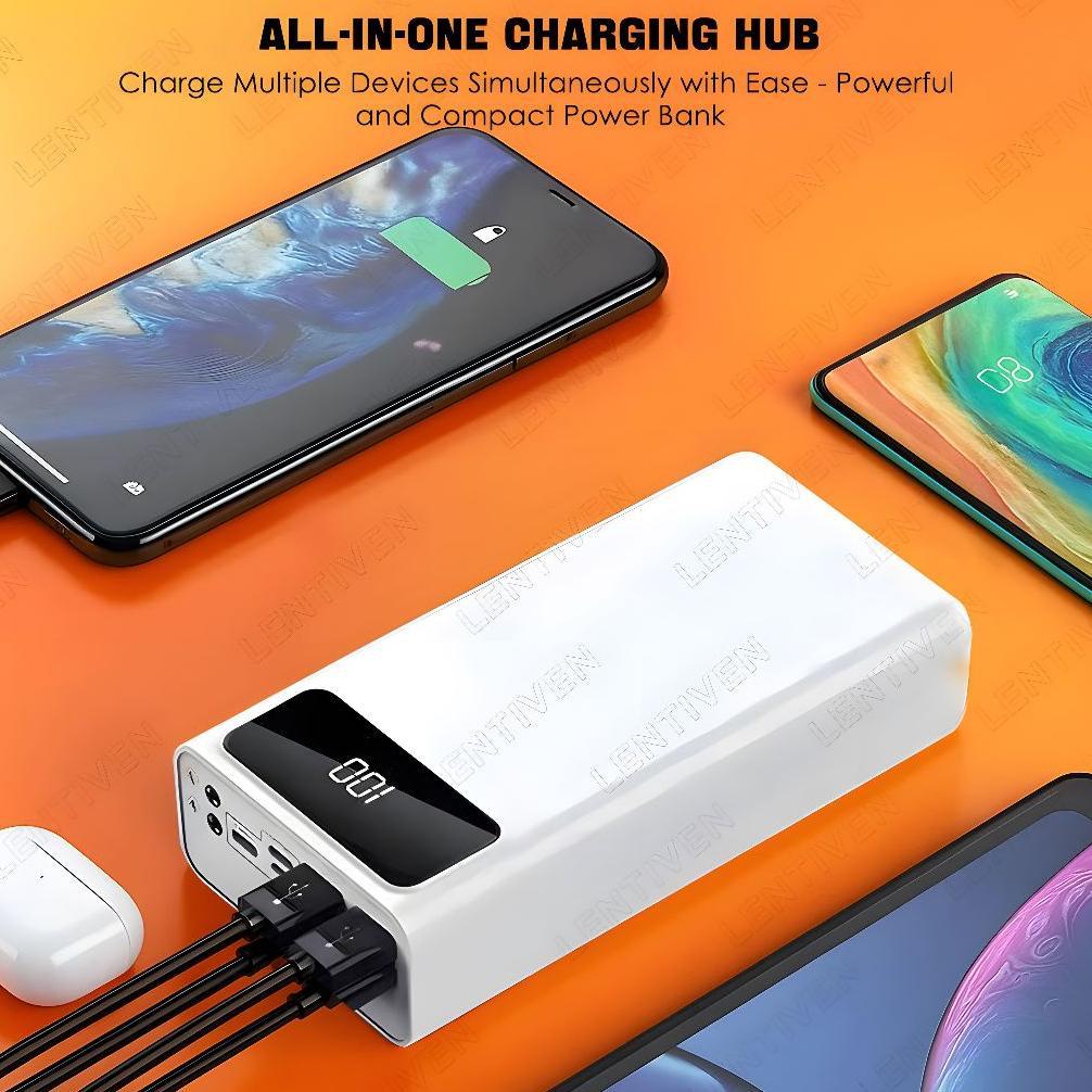 HOT SALE PUNING LENTIVEN POWERBANK 60000MAH 4 USB FAST CHARGING
