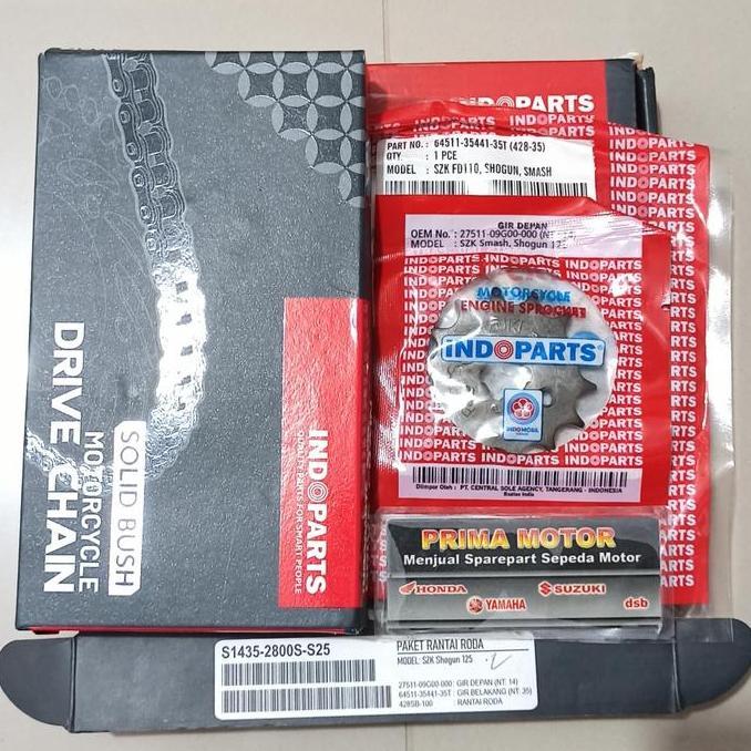 GEAR SET SMASH SHOGUN 125 INDOPART GIR SET SHOGUN SMASH INDOPARTS