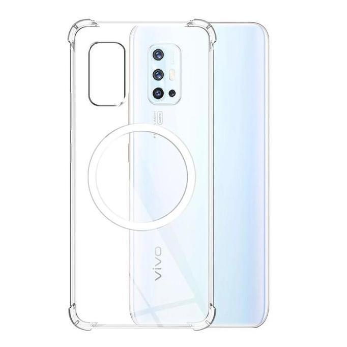 Case  untuk Vivo V19 MAGSAFE Wireless Magnetic Tpu Premium Bumper Magnetic Clear Softcase