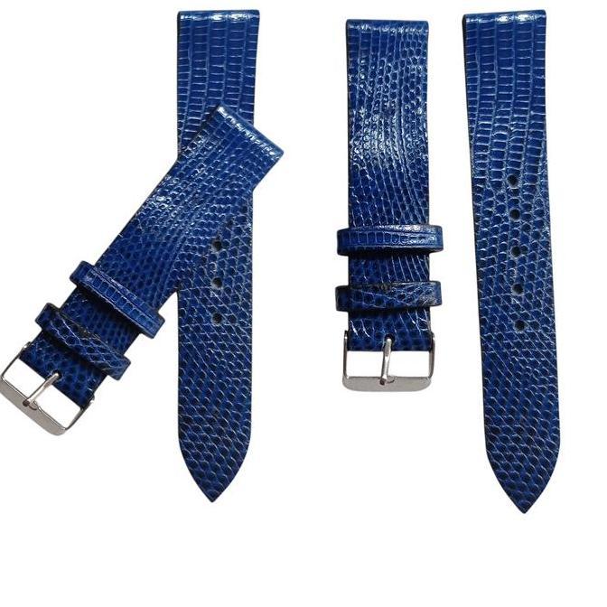 tali strap jam tangan kulit lizard biru