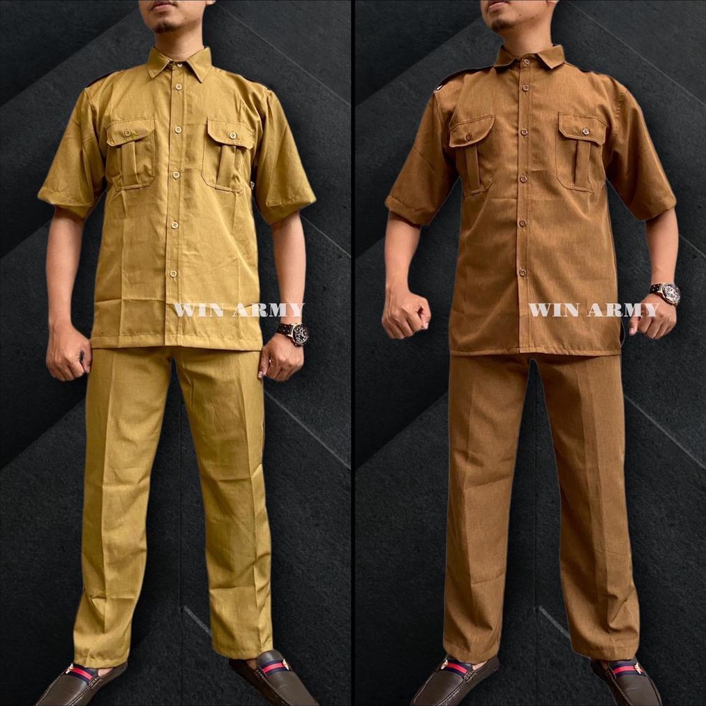 PREMIUM SERAGAM KEKHI PRIA SERAGAM PEMDA PRIA BAJU PEMDA PNS SERAGAM DINAS KEKHI PNS SERAGAM PDH