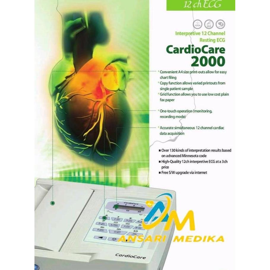 ECG/EKG BIONET 12 CHANEL CARDIOCARE 2000