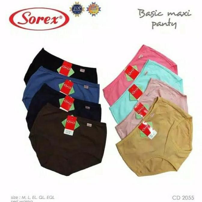 Sorex  Lingerie Celana Dalam Cd 2055 Katun Cotton Coolmax  Basic Maxi Sorex Ori