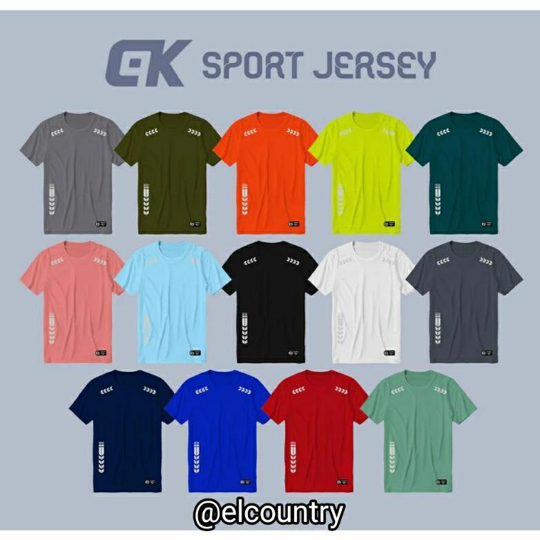 BIG PROMO Kaos Dryfit Jersey Olahraga Dewasa Pria Wanita Baju Atasan Sport Running Training Badminto