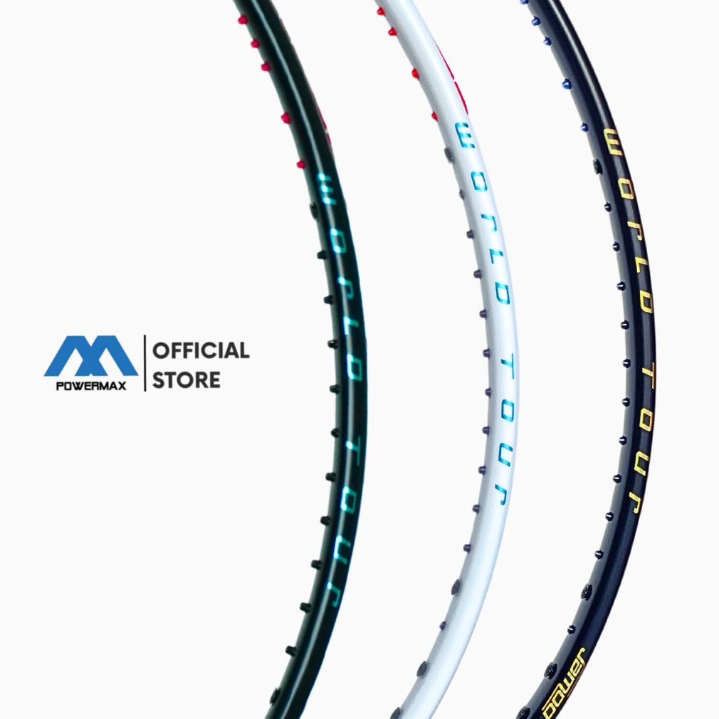 BIG SALE POWERMAX Raket Badminton World Tour 4U 36 Lbs Ultra High Modulus Carbon Graphite Ringan All