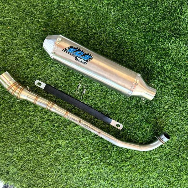 Cuci Gudang  Knalpot Racing Dos Kapsul Leher Netral Pnp Motor All Bebek Astrea Grand Vega Jupiter Le