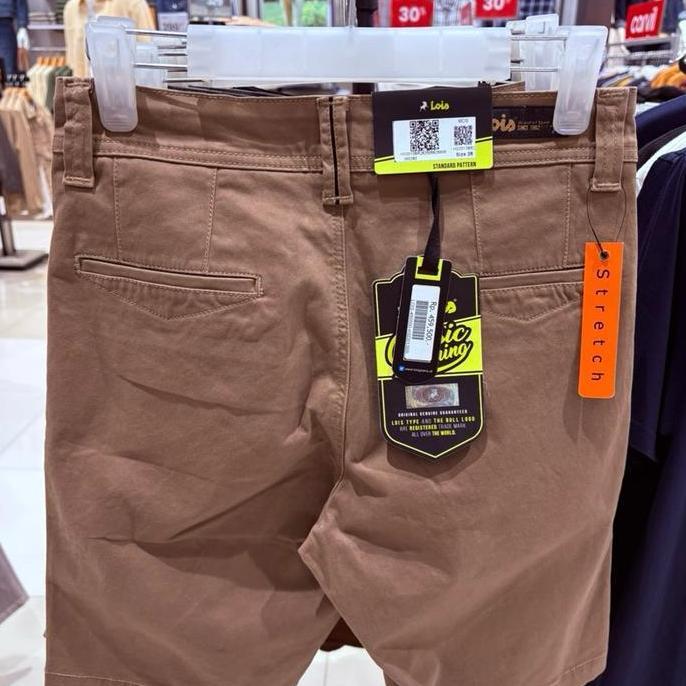Celana pendek merk lois original warna coklat slimfit
