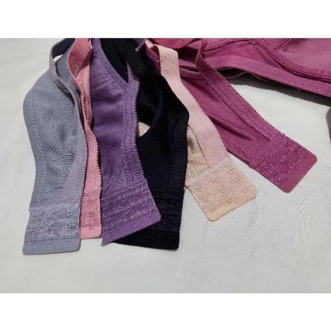 6 pcs BH KAIT 3 bra dewasa bh JUMBO tanpa busa tanpa kawat | bh termurah untuk ibu nenek |BH KAIT 3