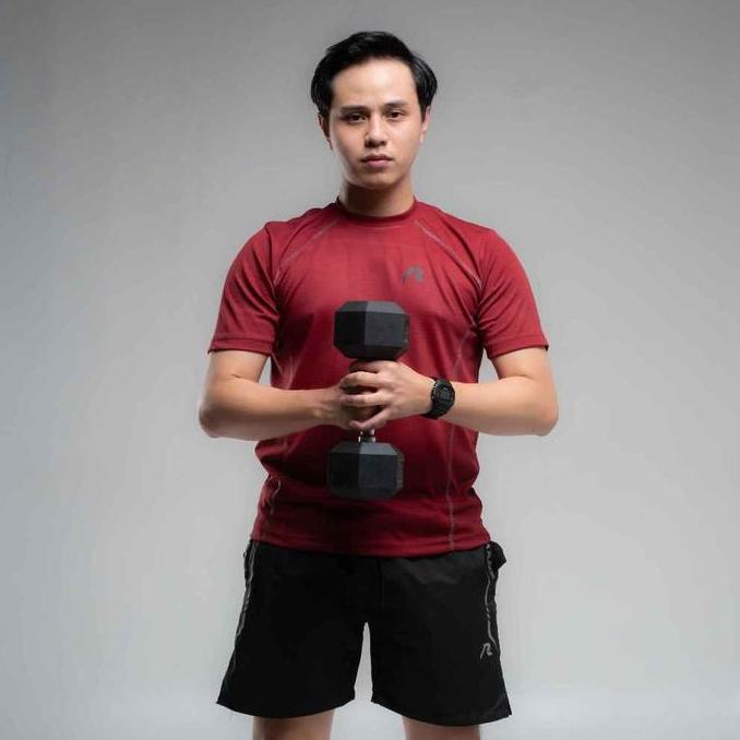 Sportboy- Runoz Kaos Olahraga Pria Drymax Cepat Kering & Anti Bau | Baju Gym Fitness Lengan Pendek |