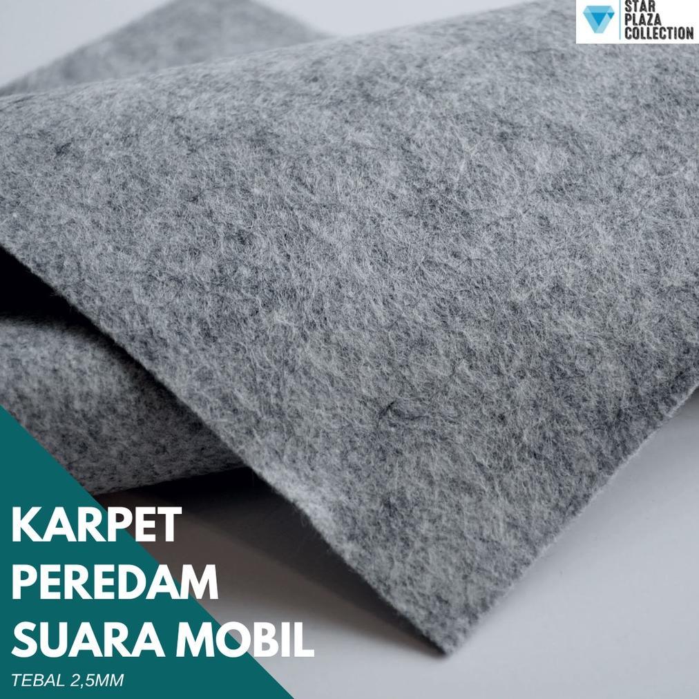 Grosir Karpet Brudu Polos Non Woven Peredam Suara Mobil / Ruangan Tebal 2,5Mm Lebar 2Meter Meteran M