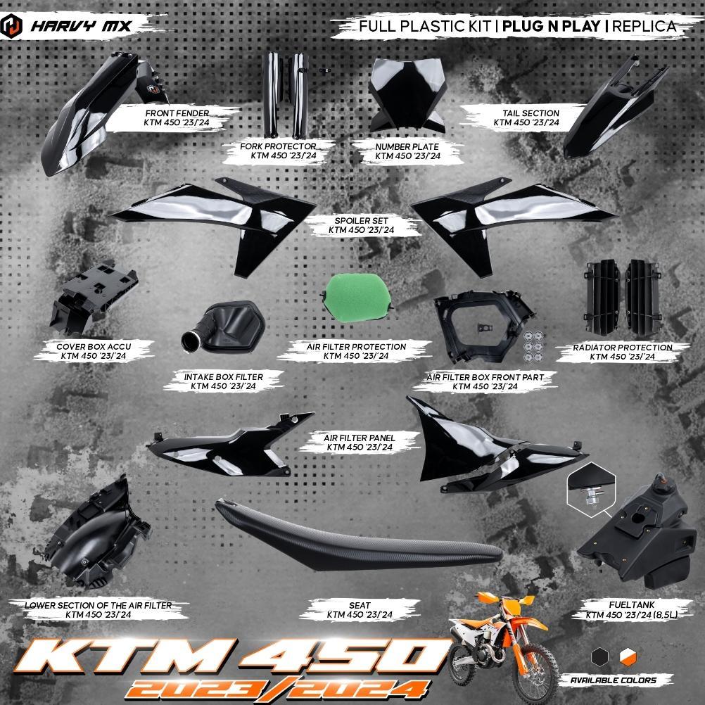 Body Set Body Trail Cover Bodyset Tangki Plus Jok HARVY MX KTM 450 2023 2024 [S2]