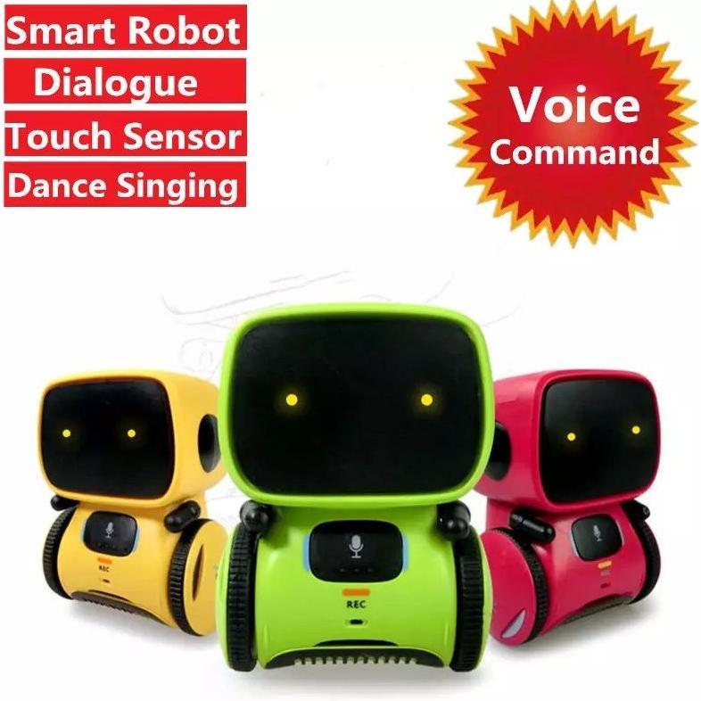 Mainan Robot Pintar Interaktif Elektrik Sensor Sentuh + Suara + Menyanyi + Dan Menari AT SMART ROBOT