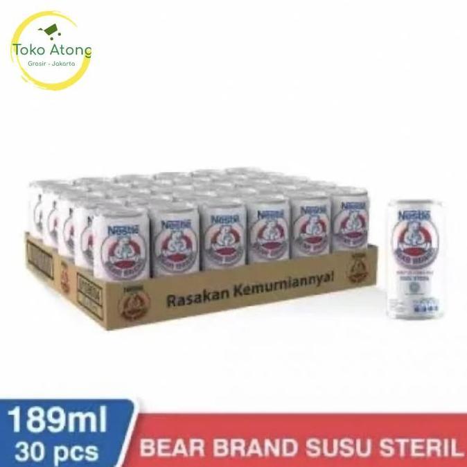 Cod,Sajabisa- Bear Brand Susu Beruang 1 Ml 30 Pcs (1 Karton)