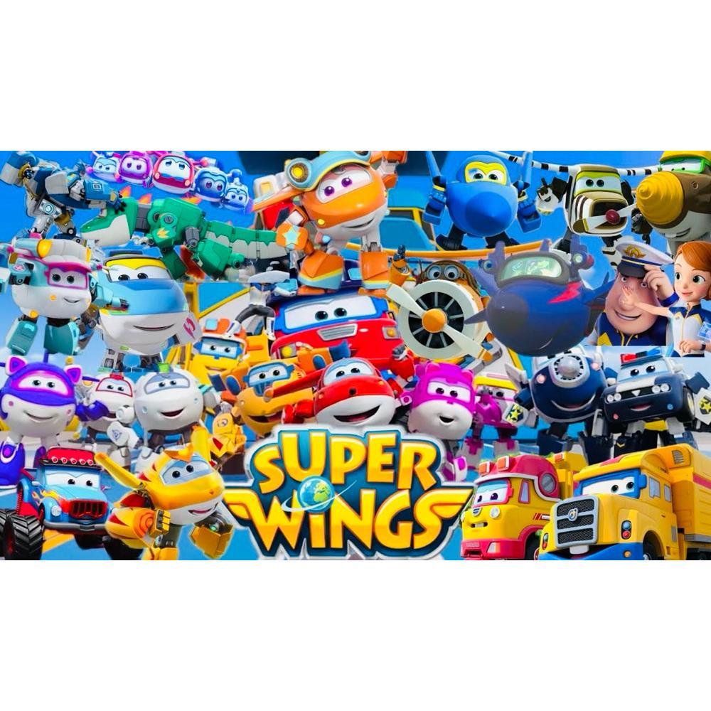 Mainan Anak Robot Action Figure ( Super Wings ORIGINAL ) Mainan Anak Transformasi Robot jadi pesawat