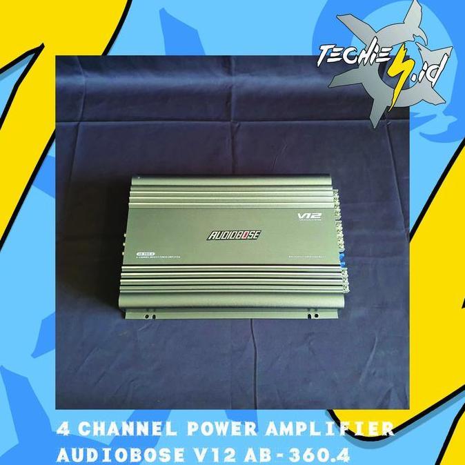 4 Channel Power Amplifier Audiobose V12 AB-360.4 - Dus Putih Polos