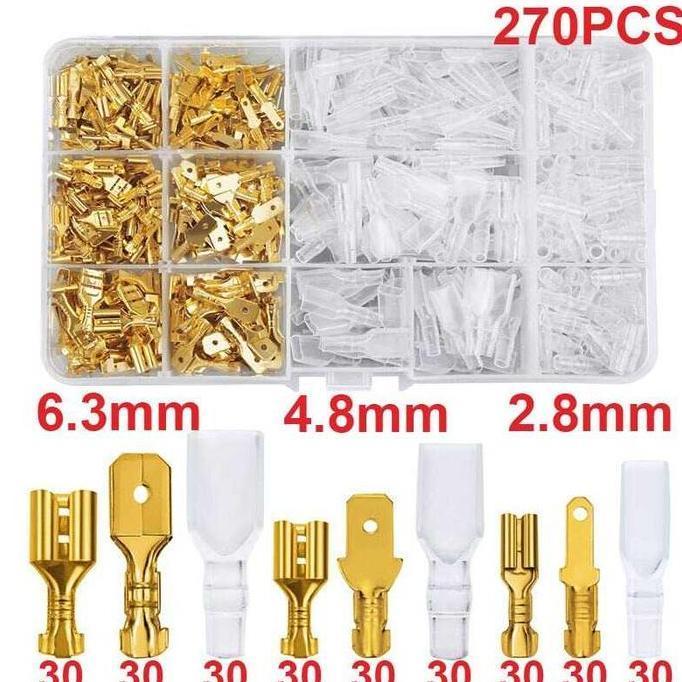 Whyyuo- Skun Kabel Kuningan Set Konektor Skun Kabel Box (Bukan Utilux)