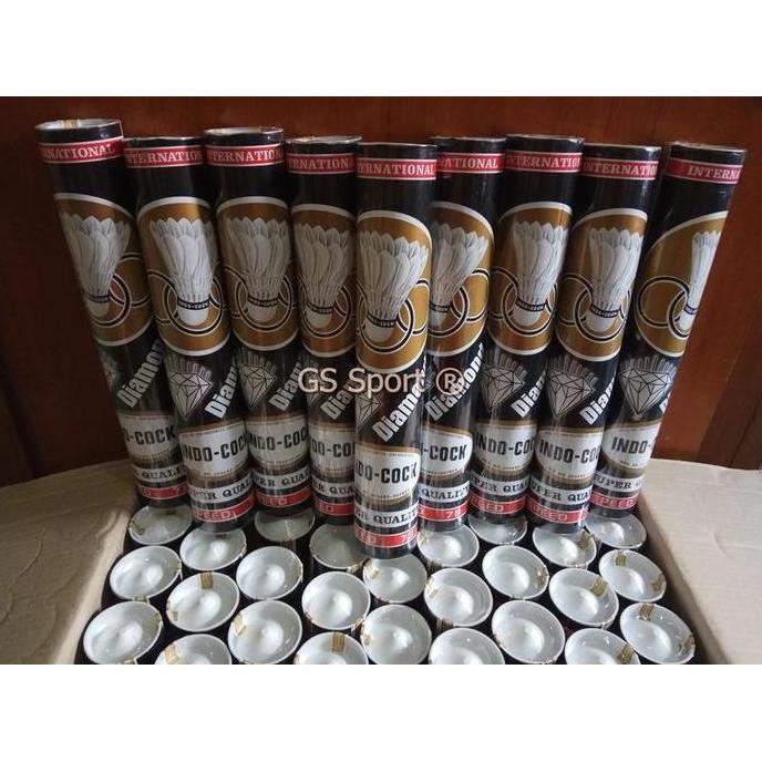 Ggjk- Indocock Shuttlecock Diamond Hitam Bton Bulu Sport Raket Bulutangkis Mutu 1 Pcs/Slop 4.9 Grams