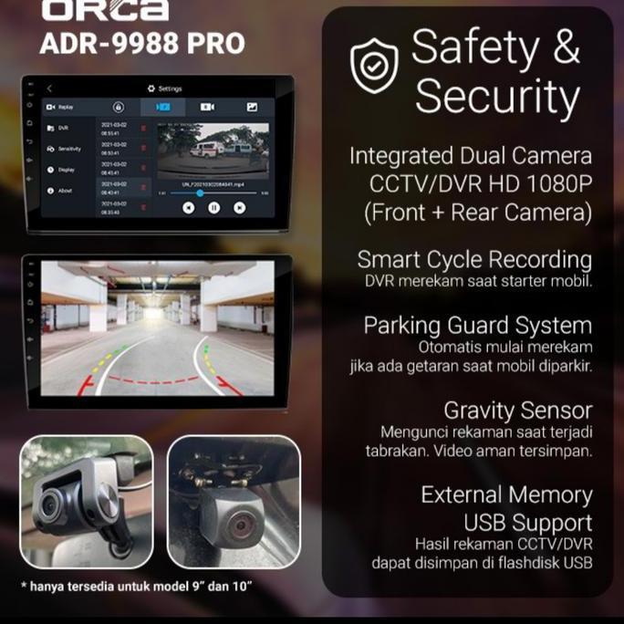Headunit Android Calay Orca 10 Inch Pro+ DVR Honda Jazz RS GK5