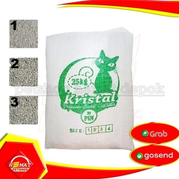 Whatcat- Pasir Kucing Zeolit Zeolite Bisa Dicuci Halus Kasar Sedang 25 Kg